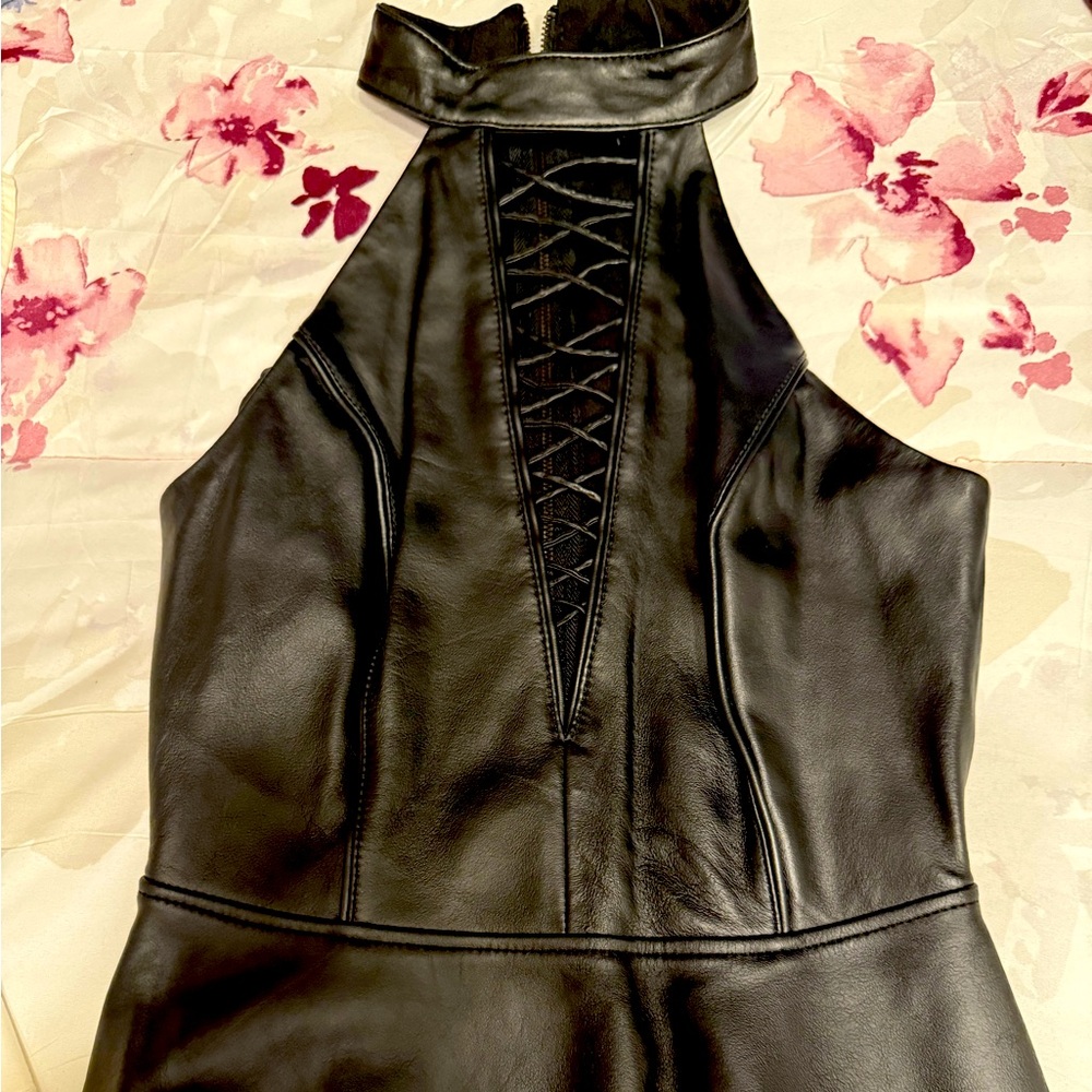 Bebe leather top
